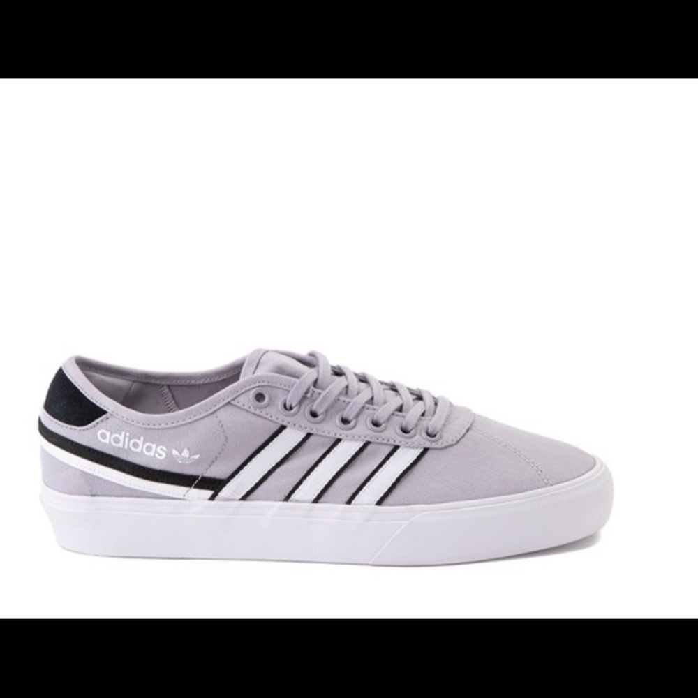 Mens adidas Athletic Shoe - Gray white 3 stripe